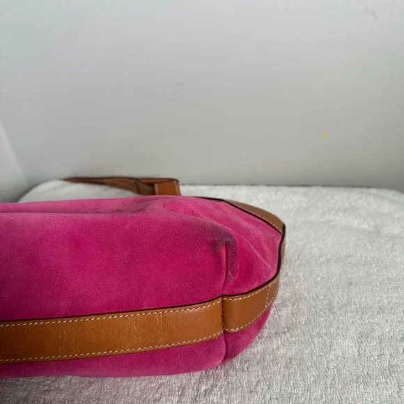Kate Spade Pink Suede Handbag Vintage - Picture 8 of 10
